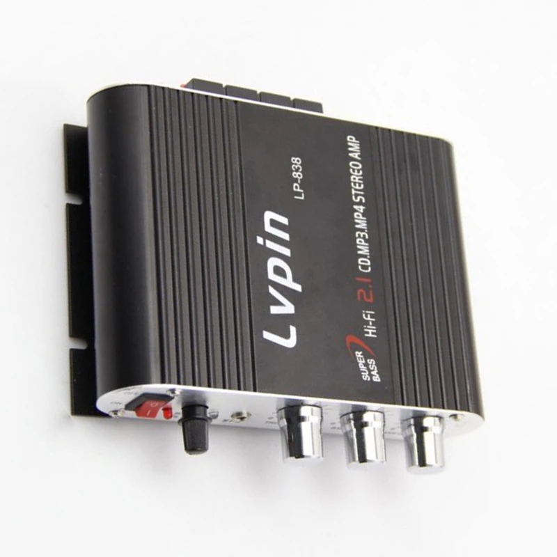 Car 2.0 Mini Stereo Audio Amplifier Subwoofer Radio MP3 200W 12V 2.1 Channel Great for use on your vehicle or your home
Car 2.0 Mini Stereo Audio Amplifier Subwoofer Radio MP3 200W 12V 2.1 Channel Great for use on your vehicle or your home