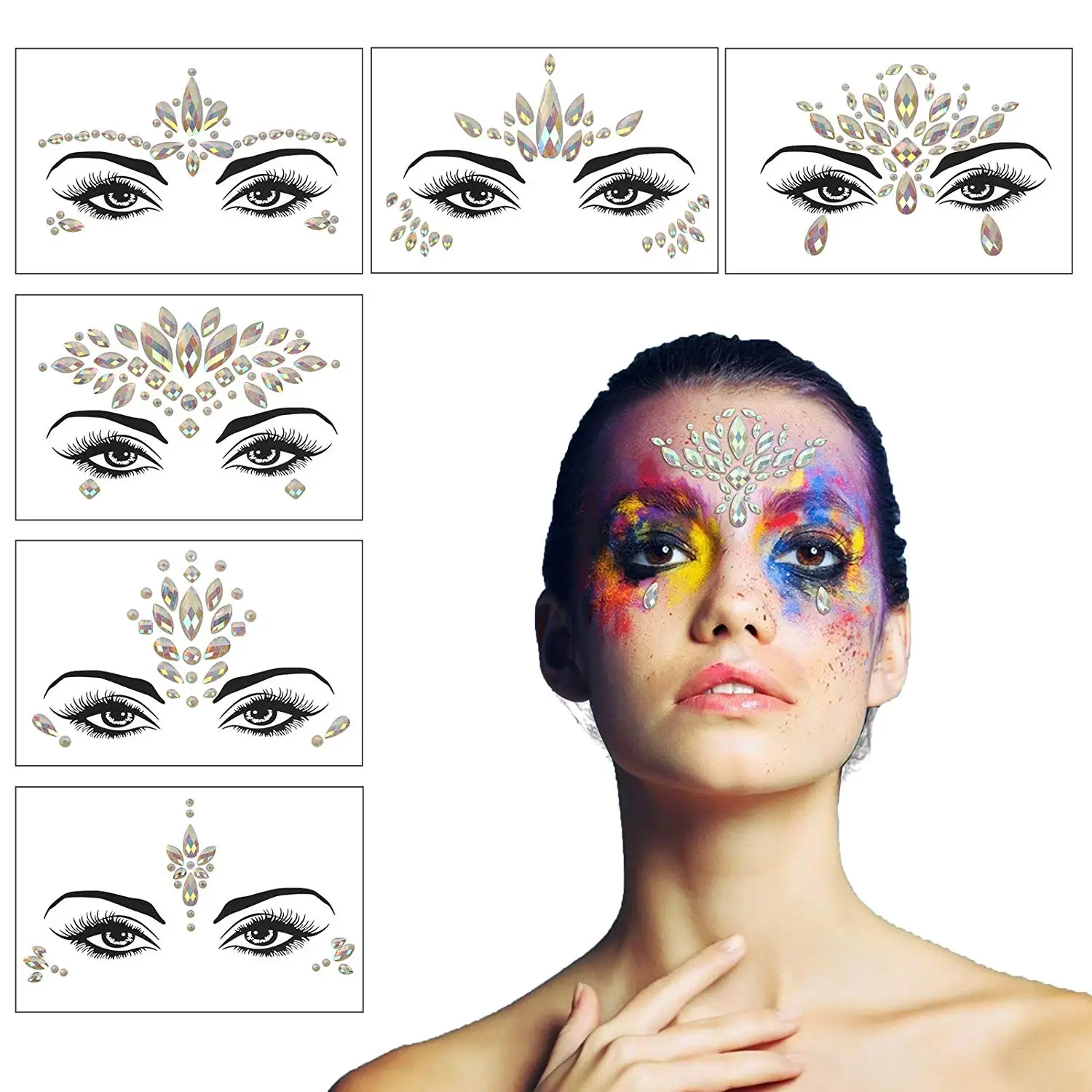 METABLE 1SET Luminous Temporary Tattoos Glitter Face Jewels Glow in The Dark Eyebrow Body Sticker for Beauty Make-up Music RAVE
METABLE 1SET Luminous Temporary Tattoos Glitter Face Jewels Glow in The Dark Eyebrow Body Sticker for Beauty Make-up Music RAVE