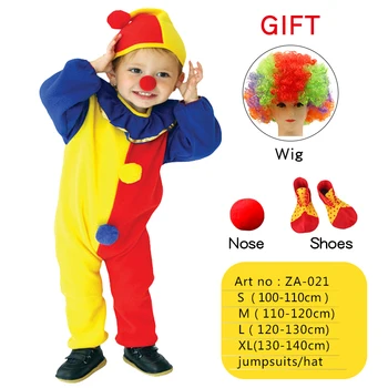 Costumes Kids Children Circus Clown Costume with hat Naughty Harlequin Fancy Fantasia Infantil Cosplay Clothing for Boys
Costumes Kids Children Circus Clown Costume with hat Naughty Harlequin Fancy Fantasia Infantil Cosplay Clothing for Boys