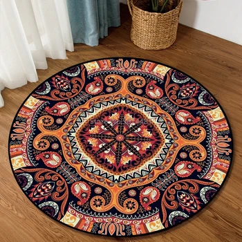 Morroco Style Round Carpet Ethnic Geometric Non-Slip Floor Mat Retro Living Room Decor Area Rugs Bedroom Kitchen Bathroom Tapete
Morroco Style Round Carpet Ethnic Geometric Non-Slip Floor Mat Retro Living Room Decor Area Rugs Bedroom Kitchen Bathroom Tapete