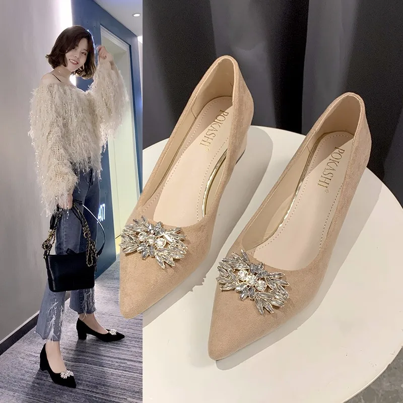 2020 Spring Chunky Heel Pointed Shallow Mouth Shoes Women's Korean-style Man-made Diamond Fashion Shoe Semi-high Heeled WOMEN'S
2020 Spring Chunky Heel Pointed Shallow Mouth Shoes Women's Korean-style Man-made Diamond Fashion Shoe Semi-high Heeled WOMEN'S