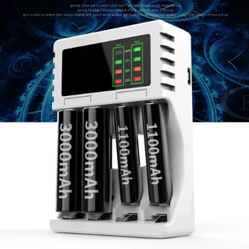 Compatible For AA AAA NI-MH NI-CD 4 Slots Smart LCD Intelligent USB Rechargeable Smart Battery Charger 4-slot Fast Charging
Compatible For AA AAA NI-MH NI-CD 4 Slots Smart LCD Intelligent USB Rechargeable Smart Battery Charger 4-slot Fast Charging