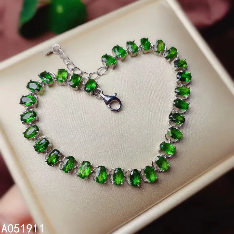 KJJEAXCMY fine jewelry natural Diopside 925 sterling silver new women hand bracelet support test popular
KJJEAXCMY fine jewelry natural Diopside 925 sterling silver new women hand bracelet support test popular