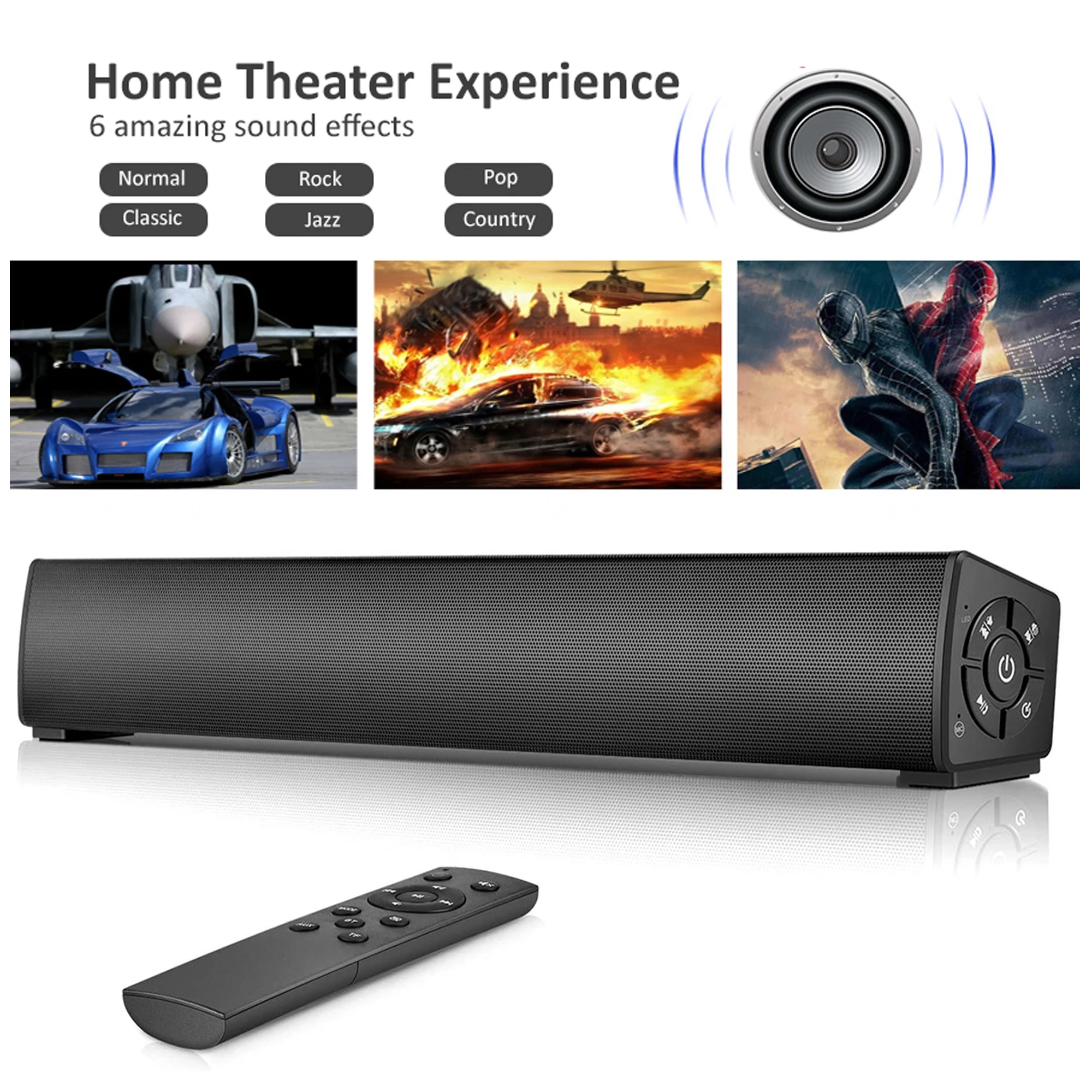 Rsionch Y9 bluetooth Sound Bar Desktop Subwoofer Speakers Wireless Portable Mini Soundbar with Remote Control for PC
Rsionch Y9 bluetooth Sound Bar Desktop Subwoofer Speakers Wireless Portable Mini Soundbar with Remote Control for PC