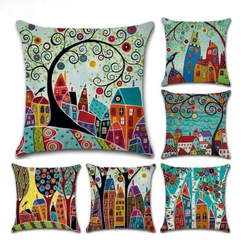 2pcs/set Cartoon Village Pattern Cushion Cover 45x45cm Pillowcase Decorative Flax Pillow Case for Bedroom Use Home Textile
2pcs/set Cartoon Village Pattern Cushion Cover 45x45cm Pillowcase Decorative Flax Pillow Case for Bedroom Use Home Textile