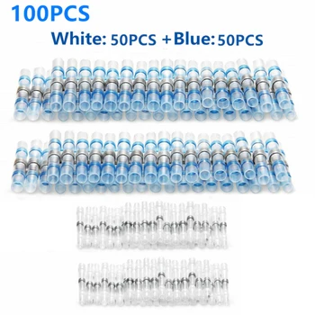 100Pcs 14-26AWG Heat Shrink Butt Wire Connectors Terminals Waterproof Solder Sleeve Tube Wire Insulated Butt Connectors Kit
100Pcs 14-26AWG Heat Shrink Butt Wire Connectors Terminals Waterproof Solder Sleeve Tube Wire Insulated Butt Connectors Kit