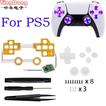 PS5 Thumbsticks Face Buttons DTF LED Kit 6-Colors Luminated D-Pad for PS5 Controller Electronic Machine Accessories
PS5 Thumbsticks Face Buttons DTF LED Kit 6-Colors Luminated D-Pad for PS5 Controller Electronic Machine Accessories