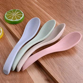 4Pcs Korean Wheat Straw Convenient Tableware Eco-Friendly Stirring Spoon Kids Plastic Rice Spoon
4Pcs Korean Wheat Straw Convenient Tableware Eco-Friendly Stirring Spoon Kids Plastic Rice Spoon