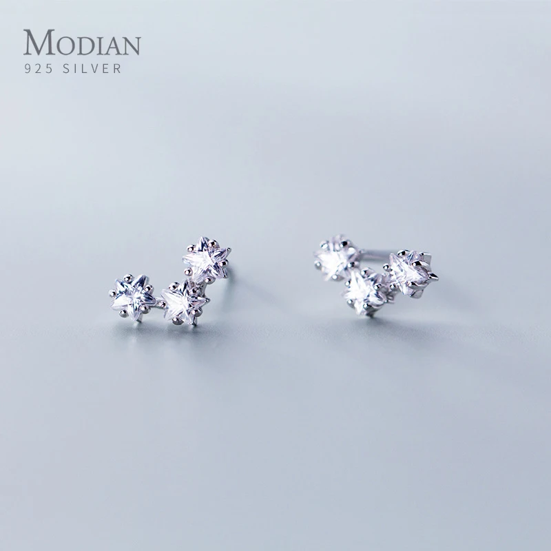 Modian Genuine 925 Sterling Silver Stars Shape Cubic Zirconia Cute Charm Stud Earrings for Women Sterling Silver Jewelry Gif
Modian Genuine 925 Sterling Silver Stars Shape Cubic Zirconia Cute Charm Stud Earrings for Women Sterling Silver Jewelry Gif