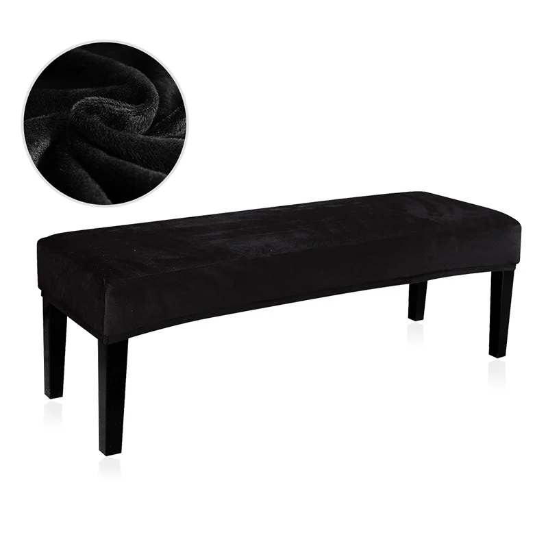 Housse de banc extensible en velours et Spandex, élastique, pour salle à manger, chaise, siège, hôtel, maison, salon, cuisine, chambre à coucher Housse de banc extensible en velours et Spandex, élastique, pour salle à manger, chaise, siège, hôtel, maison, salon, cuisine, chambre à coucher