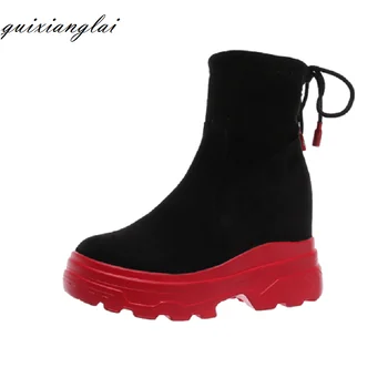 Women's shoes 2019 new thin stretch boots wild increase thick bottom cake bottom comfortable Martin boots women 
Women's shoes 2019 new thin stretch boots wild increase thick bottom cake bottom comfortable Martin boots women