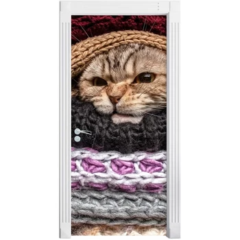 Self Adhesive Renew Cute Cat Wool Home Decor 3d Door Sticker Print Art Waterproof Paper Mural Wardrobe Renovation Decal Picture 
Self Adhesive Renew Cute Cat Wool Home Decor 3d Door Sticker Print Art Waterproof Paper Mural Wardrobe Renovation Decal Picture