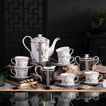 Coffee Cups & Saucers Set Bone China Tea Sets Teacup sets Teapots Creamer Sugar Bowl Set Office Home Decorations
Coffee Cups & Saucers Set Bone China Tea Sets Teacup sets Teapots Creamer Sugar Bowl Set Office Home Decorations