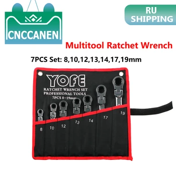 Flexible Head Wrench Multitool Key Ratchet Spanners Set of Tools Universal Wrench Tool Car Repair Tools 8 10 12 13 14 17 19 mm
Flexible Head Wrench Multitool Key Ratchet Spanners Set of Tools Universal Wrench Tool Car Repair Tools 8 10 12 13 14 17 19 mm