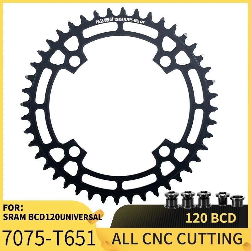 

PASS QUEST 120 BCD chainring 36T 38T 40T 42T 44T 46T 48T road bike MTB chainring 120bcd suitable for sram X7 X9 XX 2X crank