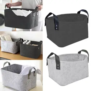 

Foldable Felt Dirty clothes Storage Bins Baskets Containers for Home Closet Bedroom Drawers Organizers