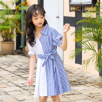 Striped Patchwork Blouse Dresses For Little Big Girls Cotton Short Sleeve Belt Dress Kids Summer 2020 Shirts Dresses Clothing
Striped Patchwork Blouse Dresses For Little Big Girls Cotton Short Sleeve Belt Dress Kids Summer 2020 Shirts Dresses Clothing