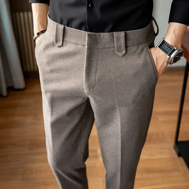 2019 Autumn And Winter Trend Slim Fit MEN'S Casual Pants Suit Pants mao ni liao Thick Men Business Casual Trousers
2019 Autumn And Winter Trend Slim Fit MEN'S Casual Pants Suit Pants mao ni liao Thick Men Business Casual Trousers
