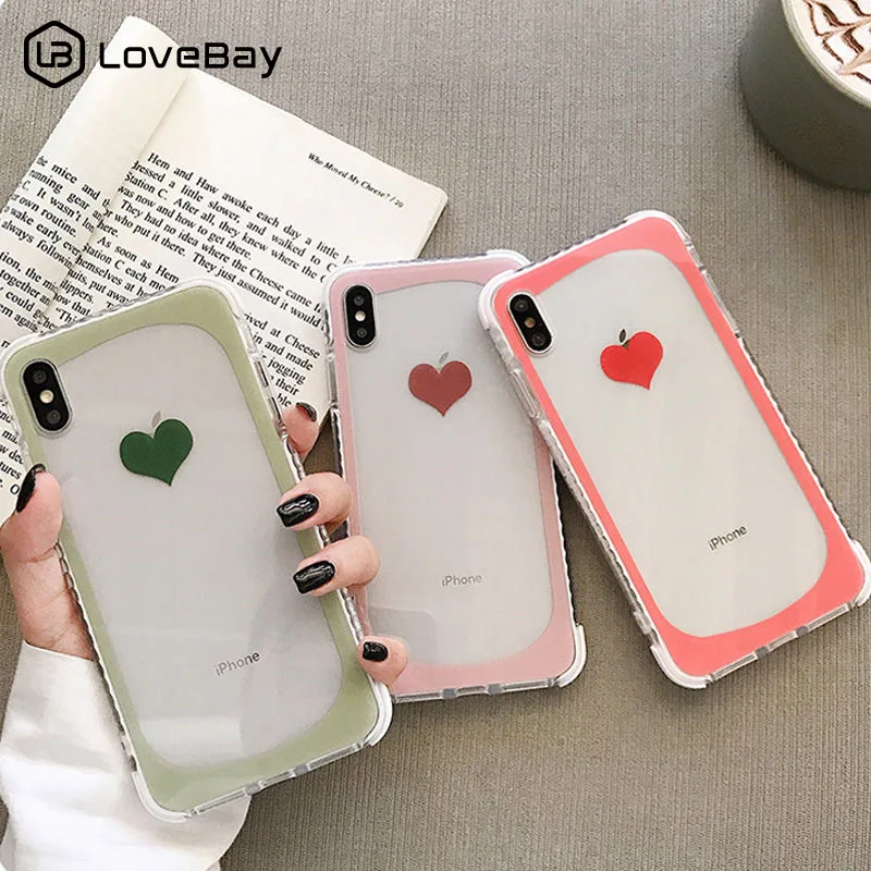 Lovebay Love Heart Shockproof Phone Case For iPhone XR X XS Max 7 8 6 6s Plus 10 Transparent Candy Color Hard Acrylic Back Cover
Lovebay Love Heart Shockproof Phone Case For iPhone XR X XS Max 7 8 6 6s Plus 10 Transparent Candy Color Hard Acrylic Back Cover