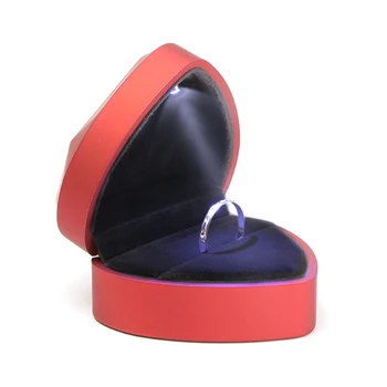 Wedding Marriage Proposal Jewelry Velvet Organizer Heart Shape Holder Storage LED Light Display Ring Box
Wedding Marriage Proposal Jewelry Velvet Organizer Heart Shape Holder Storage LED Light Display Ring Box