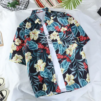 Summer Fashion Floral Mens Printed Hawaiian Loose Beachwear Casual Mens Beach Hawaiian Shirts Short Sleeve Casual Buttons Shirt
Summer Fashion Floral Mens Printed Hawaiian Loose Beachwear Casual Mens Beach Hawaiian Shirts Short Sleeve Casual Buttons Shirt
