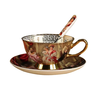 Royal European Bone China Coffee Cup Set English Afternoon Cup Set Vintage Figure Painting Coffee Cups And Saucers Wedding Gift
Royal European Bone China Coffee Cup Set English Afternoon Cup Set Vintage Figure Painting Coffee Cups And Saucers Wedding Gift