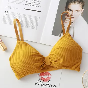 New 2020 Ladies Bralette Sexy Backless Bra Girls Padded Crop Top Rib Underwear Wireless Bras For Women Female Lingerie 7 Colors 
New 2020 Ladies Bralette Sexy Backless Bra Girls Padded Crop Top Rib Underwear Wireless Bras For Women Female Lingerie 7 Colors