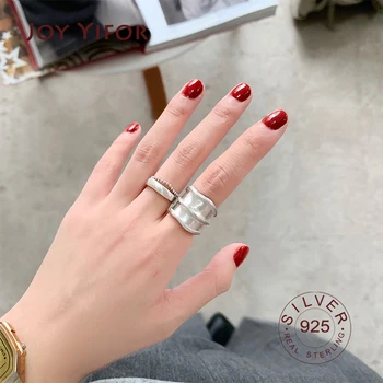 925 Sterling Silver Rings For Women chain 2layers fine Jewelry Beautiful Finger Open Ring For Party Birthday Gift
925 Sterling Silver Rings For Women chain 2layers fine Jewelry Beautiful Finger Open Ring For Party Birthday Gift
