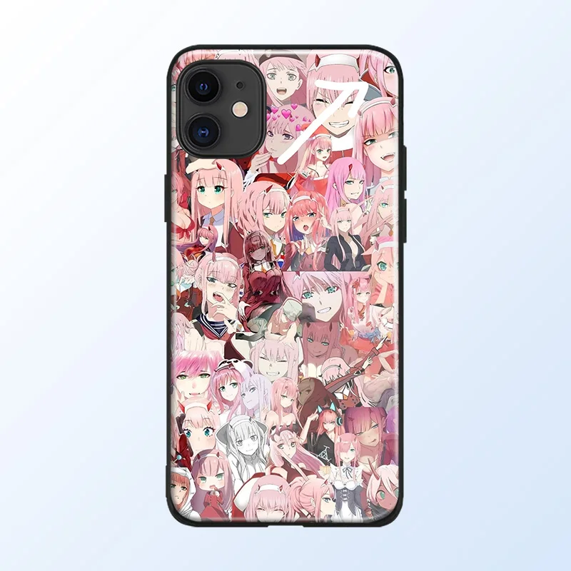 Чехол для телефона Zero Two 02 из аниме стеклянный чехол iPhone SE 6s 7 8 x xr xs 11 pro max Samsung S note 9