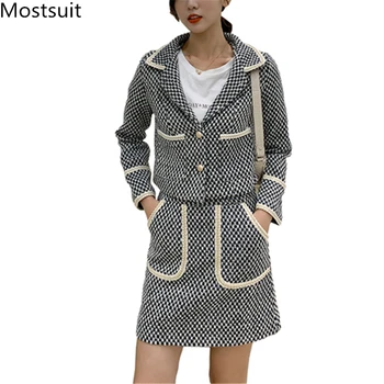 2019 Winter Tweed Two Piece Sets Outfits Women Short Jacket Coat + Mini Skirt Suits Ladies Vintage Office Fashion 2 Piece Suits
2019 Winter Tweed Two Piece Sets Outfits Women Short Jacket Coat + Mini Skirt Suits Ladies Vintage Office Fashion 2 Piece Suits