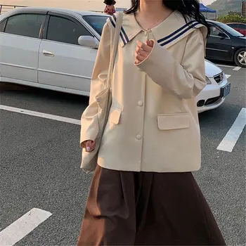Alien Kitty Preppy Style Stylish Loose Elegant 2019 Autumn Chic Casual Feminine Sailor Collar Women Casual All Match Blazers
Alien Kitty Preppy Style Stylish Loose Elegant 2019 Autumn Chic Casual Feminine Sailor Collar Women Casual All Match Blazers