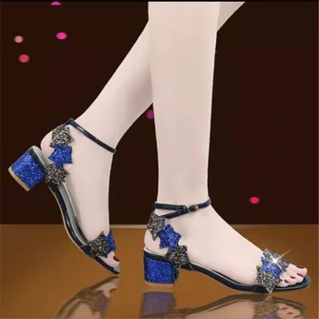 Summer new sequin women's high-heeled sandals buckle sandals thick heels open toe sexy wild high-heeled women's shoes
Summer new sequin women's high-heeled sandals buckle sandals thick heels open toe sexy wild high-heeled women's shoes