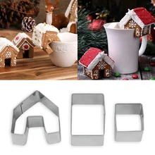 3pcs Christmas Cookie Cutter 3D Christmas Gingerbread House Fondant Biscuit Cutters Cake Mold Decorating Tools Xmas DIY Craft
3pcs Christmas Cookie Cutter 3D Christmas Gingerbread House Fondant Biscuit Cutters Cake Mold Decorating Tools Xmas DIY Craft