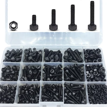 500 Pcs Grade 12.9 Black M3 M4 M5 Inner Hex Socket Head Cap Screws Assortment Set Kit 
500 Pcs Grade 12.9 Black M3 M4 M5 Inner Hex Socket Head Cap Screws Assortment Set Kit