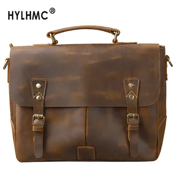Retro 14" Genuine Leather Men's Handbags Classic Laptop Messenger Bag Portable Briefcase Male Crossbody Bags Crazy Horse Leather
Retro 14" Genuine Leather Men's Handbags Classic Laptop Messenger Bag Portable Briefcase Male Crossbody Bags Crazy Horse Leather