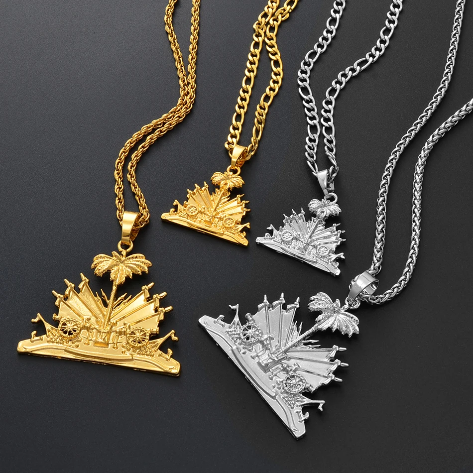 VILAGE Haiti 14K Gold Pendant and Necklace for Woman / Girls, Ayiti Items Gold Color Jewelry Gifts From Haiti
VILAGE Haiti 14K Gold Pendant and Necklace for Woman / Girls, Ayiti Items Gold Color Jewelry Gifts From Haiti