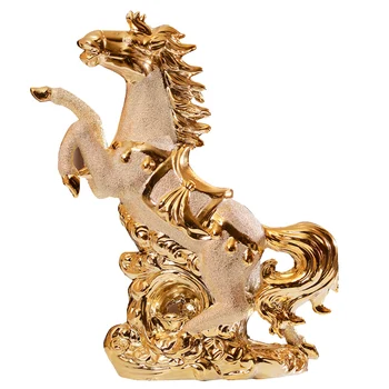 Gold Horse Home Decor Ceramic Crafts Porcelain Animal Figurines Wedding Decoration Lovers Gift W3076
Gold Horse Home Decor Ceramic Crafts Porcelain Animal Figurines Wedding Decoration Lovers Gift W3076