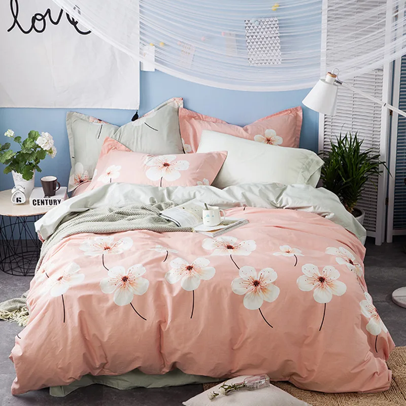 Pure Cotton Bedding All Cotton Reactive Printed Bed Sheet Quilt Cover Four-piece Fashionable Simple Style Four Seasons Universal
Pure Cotton Bedding All Cotton Reactive Printed Bed Sheet Quilt Cover Four-piece Fashionable Simple Style Four Seasons Universal
