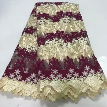 Fashions african guipure lace fabric high quality latest african cord lace net fabric for dress FWD42 
Fashions african guipure lace fabric high quality latest african cord lace net fabric for dress FWD42