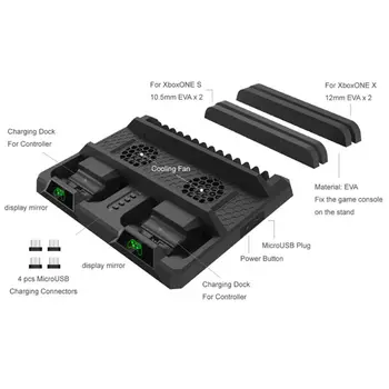 1 Set Charging Base with Cooling Fan Dual Controller Charge Stand for X-BOX One/X/S
1 Set Charging Base with Cooling Fan Dual Controller Charge Stand for X-BOX One/X/S