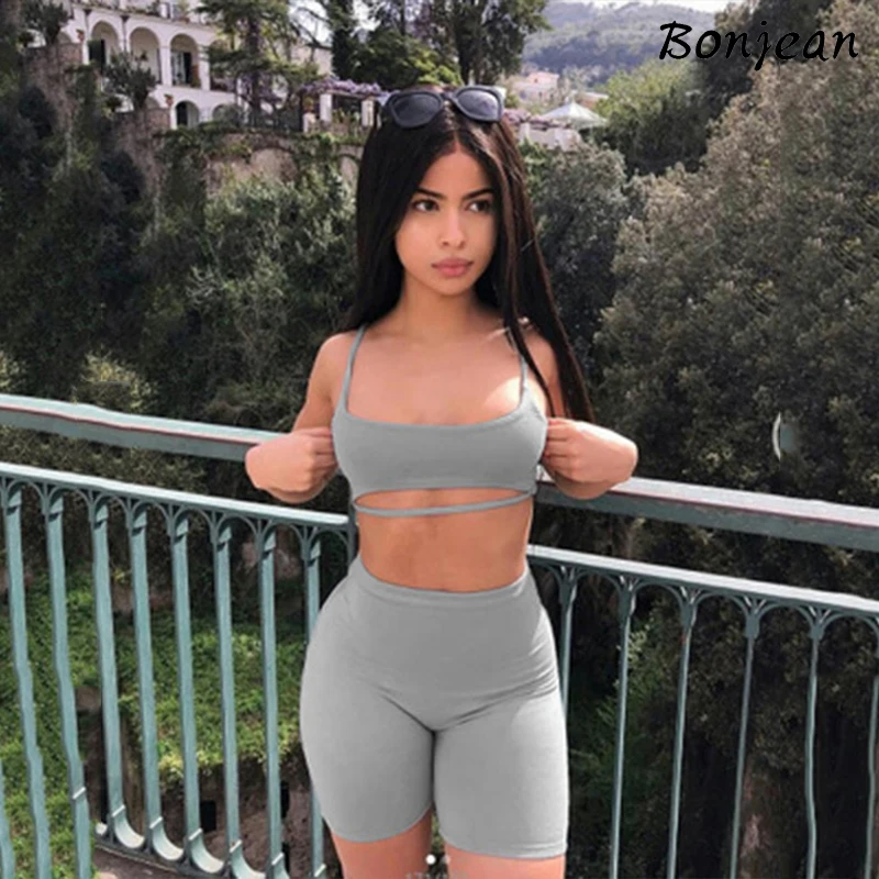 BONJEAN Sexy Two Piece Set Women Crop Tops and Biker Shorts Sweat Suits Summer Tracksuit 2 piece Sets Womens Outfits
BONJEAN Sexy Two Piece Set Women Crop Tops and Biker Shorts Sweat Suits Summer Tracksuit 2 piece Sets Womens Outfits