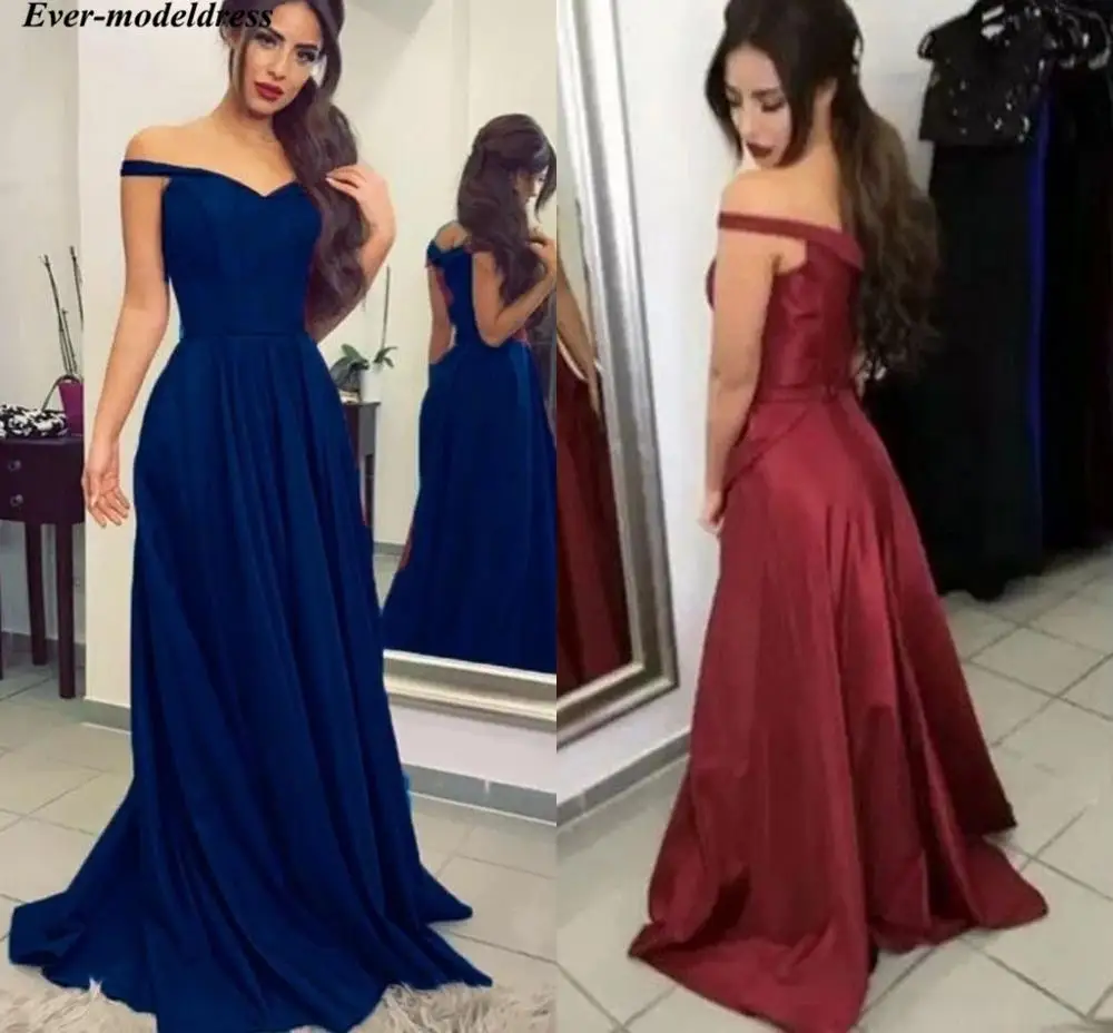 Off Shoulder Evening Dresses 2019 A-Line Floor Length Lace Up Back Simple Formal Prom Party Gowns Robe de soiree 2019
Off Shoulder Evening Dresses 2019 A-Line Floor Length Lace Up Back Simple Formal Prom Party Gowns Robe de soiree 2019