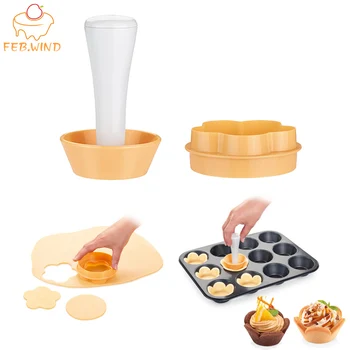 Plastic Round/Phyllo Tarte Shell Mold Set Include Tart/Pastry Tamper Dough Press Cookie Cutter Baking Mold For Confectioner 059
Plastic Round/Phyllo Tarte Shell Mold Set Include Tart/Pastry Tamper Dough Press Cookie Cutter Baking Mold For Confectioner 059