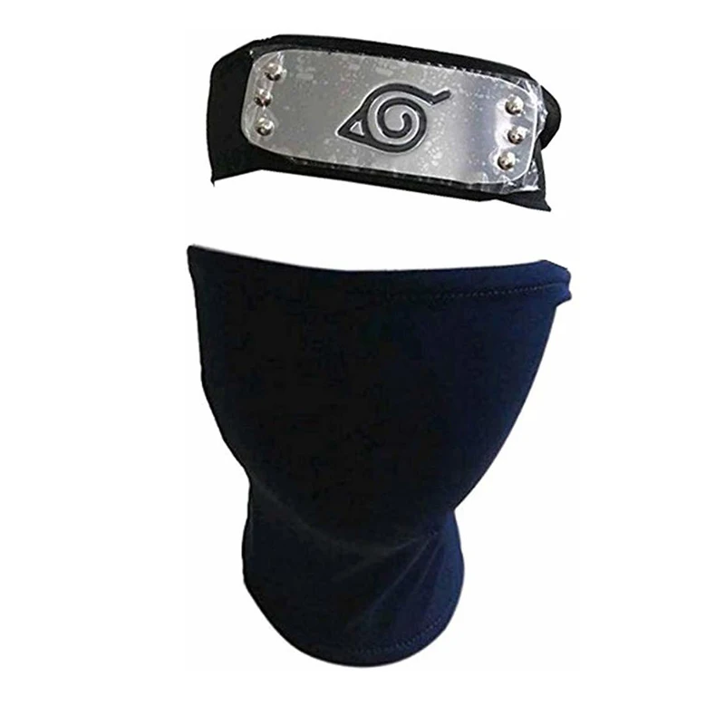 Naruto Cosplay Headband And Mask, Leaf Village Metal Plated Headband And Kakashi Cosplay Mask Veil 
Naruto Cosplay Headband And Mask, Leaf Village Metal Plated Headband And Kakashi Cosplay Mask Veil