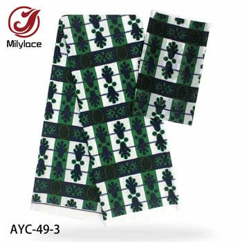New arrival African printing modal satin fabric 4 yards +2 yards fashion digital printing chiffon fabrics for clothes AYC-49