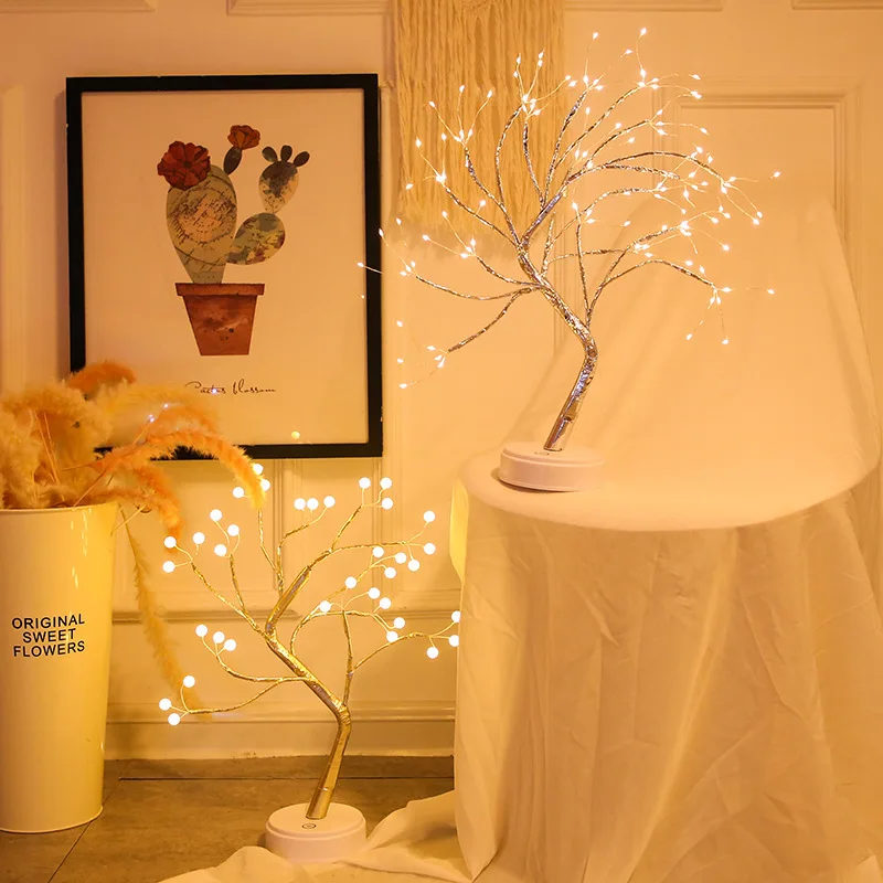 LED Tree Light Colorful Lights Pearl tong xian deng Firefly Small Night Lamp Valentine's Day Room Decorative Table Lamp Online C
LED Tree Light Colorful Lights Pearl tong xian deng Firefly Small Night Lamp Valentine's Day Room Decorative Table Lamp Online C