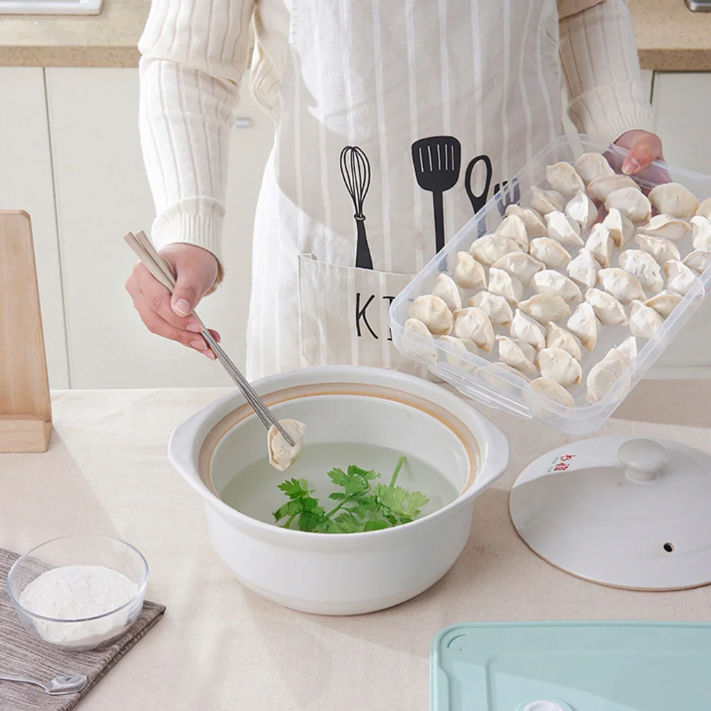 Transparent Refrigerator Dumpling Box Sealed Crisper Food Container for Kitchen Fridge Freezer (Green)
Transparent Refrigerator Dumpling Box Sealed Crisper Food Container for Kitchen Fridge Freezer (Green)