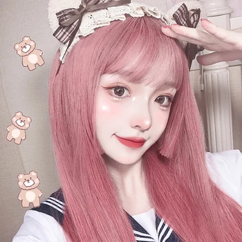 MEIFAN Long Straight Lolita Cosplay Anime Wig Synthetic Natural False Wig Hair Pink Air Bangs Headgear Wig Princess Cut
MEIFAN Long Straight Lolita Cosplay Anime Wig Synthetic Natural False Wig Hair Pink Air Bangs Headgear Wig Princess Cut