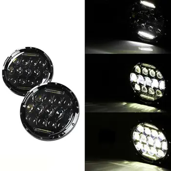 2PCS 75W Round LED Headlight with DRL Hi-Lo Beam for Jeep Wrangler Unlimited JK 2/4 Door TJ LJ CJ Hummer H1 H2
2PCS 75W Round LED Headlight with DRL Hi-Lo Beam for Jeep Wrangler Unlimited JK 2/4 Door TJ LJ CJ Hummer H1 H2