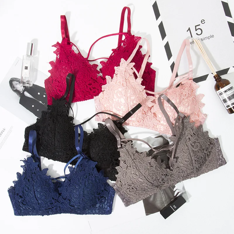 Women Bra Sexy Lace Adjustable Tops Push Up No Rims Lingerie Female Girls Underwear Bralette 
Women Bra Sexy Lace Adjustable Tops Push Up No Rims Lingerie Female Girls Underwear Bralette
